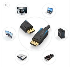 DisplayPort Cable 1.4 8k VESA Certified 15ft Black