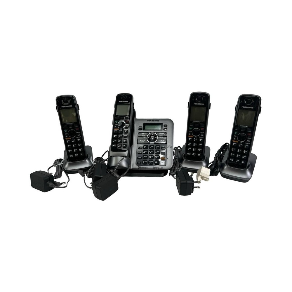 Panasonic KX-TG7641 DECT 6.0 PLUS Base & 4 Cordless Handsets KX-TGA660