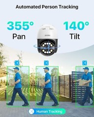 ZOSI 4K 8CH 8MP PoE Security Camera System with Smart Face/Person/Vehicle Detect