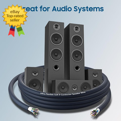 25FT 18 Gauge 9 Conductor Speaker Wire CCA Stranded Cable for Car Audio System