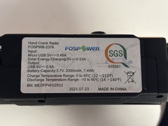 FosPower Emergency Solar Hand Crank Portable NOAA Weather Radio FOSPWB2376