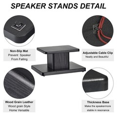 2 x Wood Speaker Stands 5.9 Inch (15cm) Speaker Stand Hollowed Bases