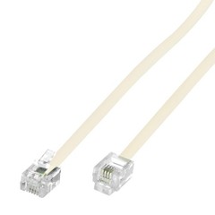 Conext Link RJ11 6P4C Modular Telephone Extension Cable Phone 15 Feet, beige