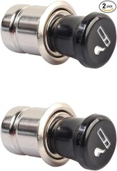 Car Cigarette Lighter, 12V Metal Plastic Construction Pop-Out C Size: 2PCS/12V
