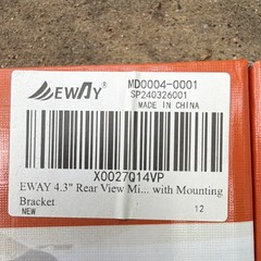 EWAY 4.3″ TFT LCD Rear View Mirror Monitor MD0004-0001 with Mounting Bracket