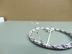 25 ft Vintage 26 AWG Silver plated copper Kapton PTFE Wire Wht/Blk/Brn 19 strand