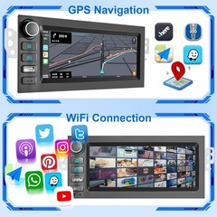 For GMC Chevy Cadillac 1995-2005 Apple Carplay Car Stereo Radio GPS Navigation