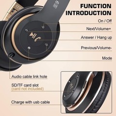 Wireless Headphones Bluetooth Noise Cancelling Stereo Earphones Over Ear Headset