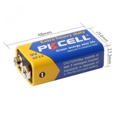 10pcs 9 Volt Batteries 0% Mercury Heavy Duty 9V 6F22 PP3 MN1604 EN22 Zinc-Carbon