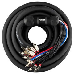 DS18 MDSA10/4.50FT Medusa Snake Audio Wire 10 Channels RCA 4 x 12GA Power Cable