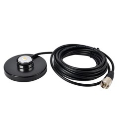HYS NMO Mount Magnetic Base for Car Diameter: 90mm/ 3.54″, Black&silvery