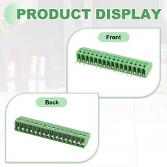 5 PCS 16Pin PCB Mount Screw Terminal Block Connector 2.54mm Green
