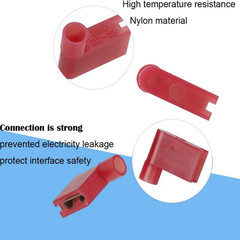 10-200x Nylon Female Flag Terminals Right Angle 22-18AWG Wire Spade Connector US