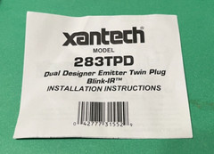 Xantech 283TPD Twin Plug Blink-IR Mouse Emitter. NOS