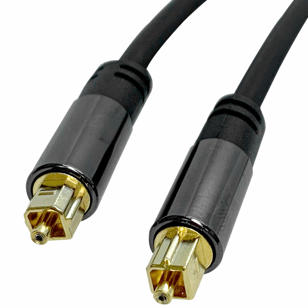 10 Ft Optical Digital Audio Fiber Optic Toslink Male Cable for Gaming & HD Audio