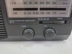 SONY ICF-34 AM/FM/TV/Weather Portable Radio AC or Battery Tested Working VTG