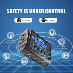 LiPo Battery Charger RC Balance Fast Charger Discharger 150W 10Amp AC/DC Charger
