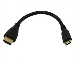 6inch HIGH-SPEED Mini-HDMI to HDMI 30 AWG Cable