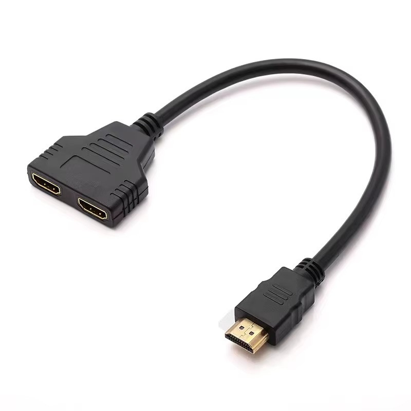 4K HDMI Cable Adapter Male To Dual Female 2.0 Converter 1 in 2 out Y Splitter TV