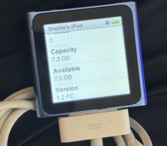 Y2K Apple Ipod Nano 6th generation 8GB Blue Model A1366