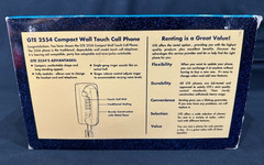 NOS GTE 2554 Compact Wall Touch Telephone Ash Tone/Pulse Ringer Volume Control