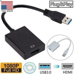 USB 3.0 to HD 1080P HDMI Video Cable Adapter Converter For PC Laptop HDTV LCD TV