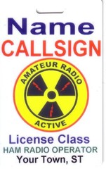 Custom Name/Call Sign Card: Amateur Radio Active