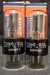 TUNG-SOL 6SN7 GT TUBE 1953 BOXED GRAY PLATES MATCHED SET NIB