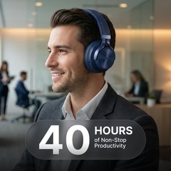 Wireless Headphones Over Ear, 40 Hours Playtime, Bluetooth V6.0 – HiFi Stereo