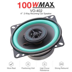 Automotive Car Audio 4 Inch 100 Watt 4 Ohm 2 Way Coaxial Speaker Replace 1 Pair