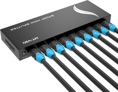 MT-VIKI 4K 1×8 HDMI Splitter 1 in 8 Out, 8 Port Powered HDMI Splitter 4Kx2K@30Hz