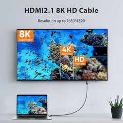 8K HDMI Cord 6ft – Universal Compatibility, 24K Gold-Plated