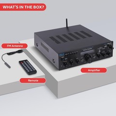 Pyle Compact Bluetooth Stereo Amplifier-Home Desktop Stereo Receiver System