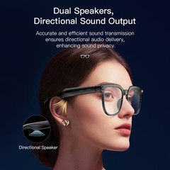 COLMi C-M02S Smart Glasses HD Camera Bluetooth Audio Video Ray-Ban Meta Alt iOS