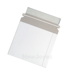 50 PK 6 3/8 x 6 Inches CD White Cardboard Mailer Envelope with Self Seal Strip