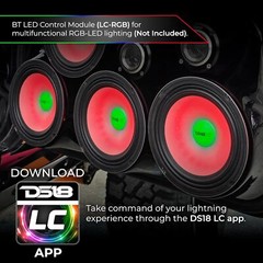 DS18 PRO-X6.4RGB 6.5″ Mid-Range Loudspeaker Dual RGB LED For Cone & Dustcap