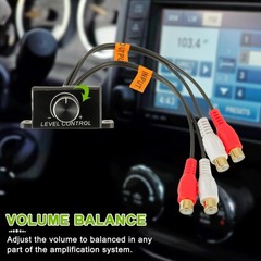 Universal Car Audio Amplifier RCA Level Controller Bass Volume Control Knob New