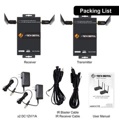J-Tech Digital Wireless HDMI Extender 1080p up to 660 ft Extension, Transmitt…