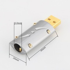 Viborg HI-END 24K Gold Plated USB2.0 Plug USB A, USB B Connector DIY Hi Fi USB