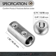 Conext Link WCT0N-2 Wire Coupler Terminal Butt Connector With Set Screws 2 Pa…