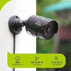 Sannce 1080P 4in1 Wired Home CCTV Security Camera Outdoor Waterproof Night Visio