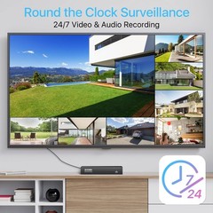 ZOSI 8CH 4K NVR 8MP POE Security IP Camera System 2TB Audio Record Human Detect