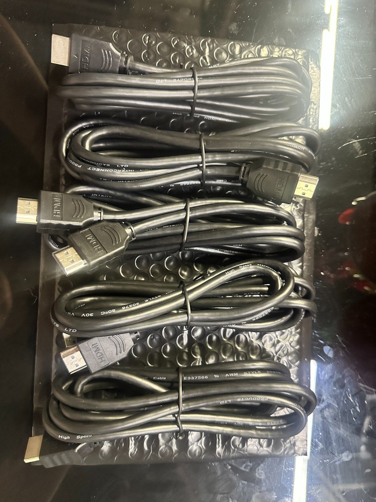 12x HDMI Cable Bulk Lot 6ft High Speed 1.4 Digital Black 2160p Full HD