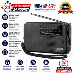 Portable Radio AM FM, Transistor Radio, Plug in Wall or Battery Operated Radio
