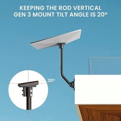 Starlink Gen 3 Mount, 180° Adjustable, Heavy-Duty Metal, Black, Wall/Roof Mount