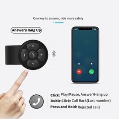 Bluetooth Remote Control Media Button Car Motorcycle Bike Steering Recharging