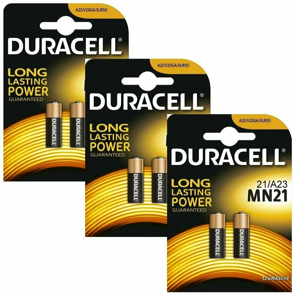 6 Pack Duracell A23 12 Volt Battery MN21 MN23 23AE 21/23 GP23 23A 23GA
