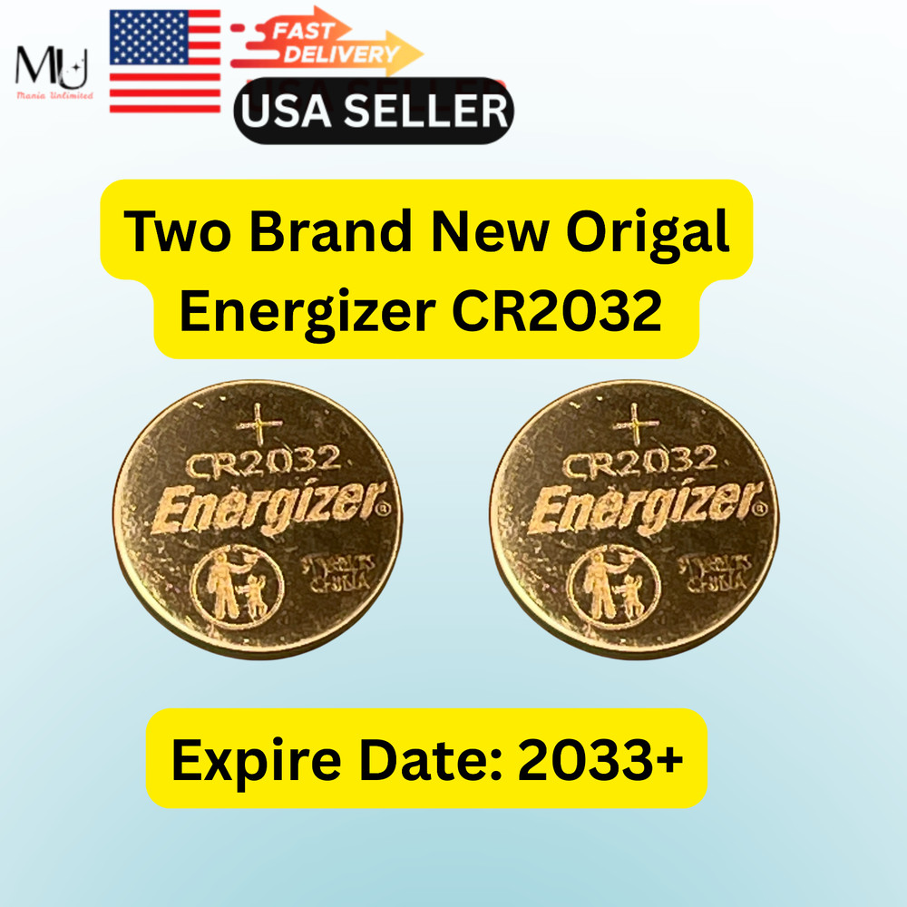 Energizer CR2032 3V Lithium Coin Battery 2032 New Fresh 2 Pc Random Package
