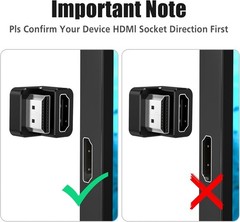 180 Degree HDMI Male to Female Adapter 2 Pack – Ultra-Compact 8K Support