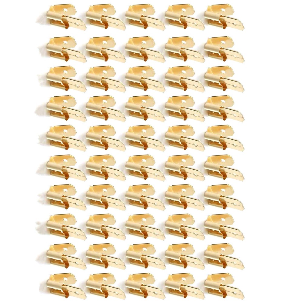 50pcs Piggyback Spade Connectors 3 Way Adapter Dual Male to Single Female